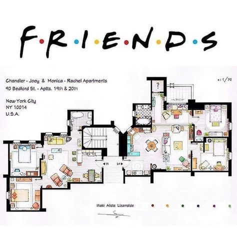 Chandler bing | Friends on Instagram: “F.R.I.E.N.D.S HOME Credits-@ializar FOLLOW ME @chandlerbingunofficialfriends) IF YOU LOVE F.R.I.E.N.D.S💗 🛍️FRIENDS MERCHANDISE FLAT 20%…” Home Layout Plans, Monica Rachel, Friends Cafe, Home Layout, Friends Apartment, Friends Tv Quotes, Friends Best Moments, Friends Merchandise, Friends Reunion