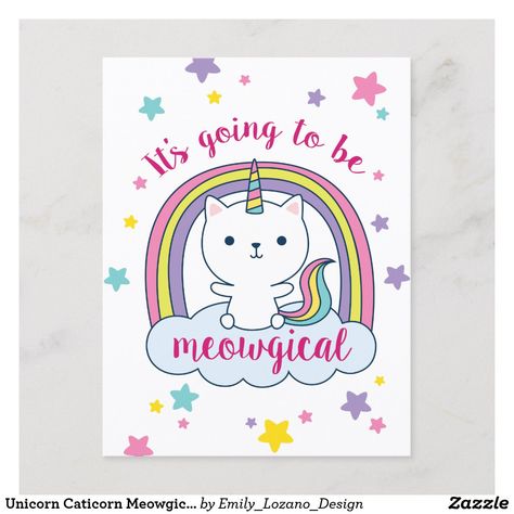 Meowgical Birthday, Birthday Sheet Cake, Cat Party Decorations, Sofia Party, Cat Unicorn, Rainbow Birthday Invitations, Unicorn Magic, Unicorn Birthday Invitations, Cat Birthday Party