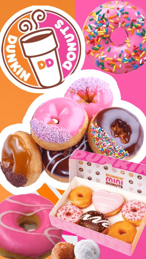 #dunkindonuts #dunkin #donuts #breakfast #pinkandorange Dunkin Donuts Wallpaper, Dunkin Donuts Aesthetic, Dunkin Donuts Breakfast, Donkin Donuts, Dunkin Dounuts, Dunkin' Donuts, Duncan Donuts, Donut Pictures, Donut Ideas