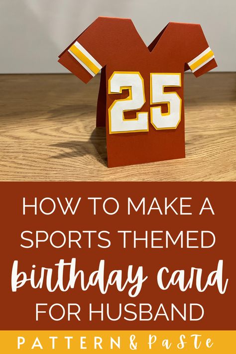 Husband Birthday Card Cricut, Handmade Sports Cards, Man Birthday Card Ideas, Hockey Cards Birthday, Football Themed Birthday Cards, Sport Cards Ideas, Unique Birthday Card Ideas Handmade, Sports Birthday Card, Baseball Birthday Cards Handmade