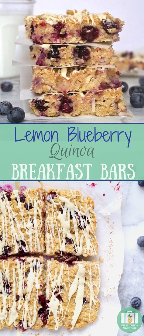 Lemon Blueberry Quinoa Breakfast Bars are a simple meal prep recipe that makes mornings a little easier! Blueberry Quinoa Breakfast Bars, Tomato Quinoa Salad, Blueberry Quinoa, Quinoa Breakfast Bars, Quinoa Bars, Breakfast Bars Healthy, Quinoa Salad Recipe, Quinoa Breakfast, Skipping Breakfast