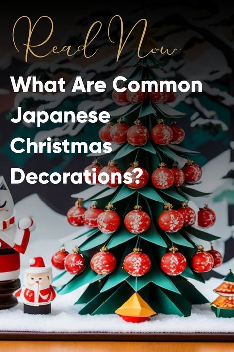 Explore what are common Japanese Christmas decorations and discover how the holiday is uniquely celebrated in Japan. Japanese Christmas Tree Ideas, Japan Christmas Decoration, Japanese Snow Aesthetic, Japanese Winter Aesthetic, Japanese Christmas Food, Japandi Christmas Decor, Japanese Christmas Decorations, Japanese Christmas Traditions, Christmas In Japan