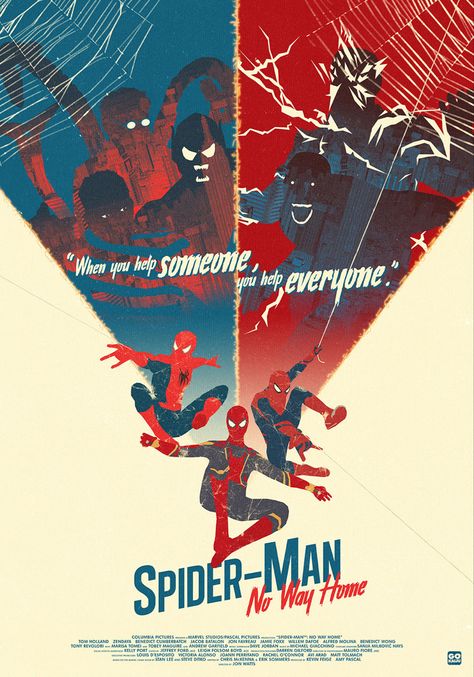 No Way Home Poster, Spiderman Poster, S Wallpaper, Image Spiderman, Spider Man No Way Home, Marvel Superhero Posters, Spiderman Artwork, Marvel Artwork, No Way Home