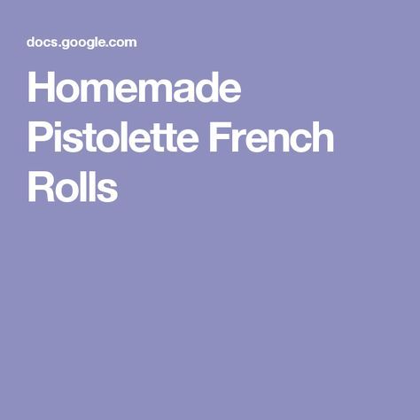 Pistolettes Recipe, French Rolls, Tartiflette Recipe, Homemade Mayonnaise Recipe, Deep South Dish, Mayonnaise Recipe, Homemade Mayonnaise, British Bake Off, Deep South