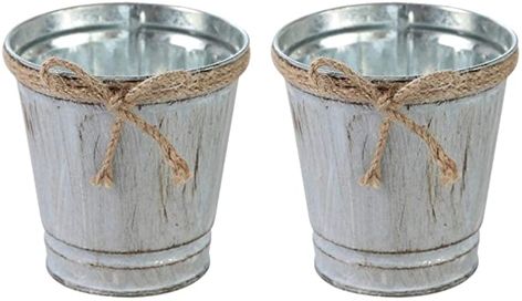 Amazon.com: Cabilock Metal Flower Vase Iron Shabby Chic Pitcher Vase Vintage Galvanized Watering Mini Milk Can Milk Jug Vase Rustic Flower Bucket Container Holder Farmhouse French Bucket 2pcs : Home & Kitchen Hanging Balcony, Vase Rustic, Planter Decor, Tin Bucket, Vase Cristal, Cactus Plant Pots, Rustic Planters, Mini Milk, Rustic Flower