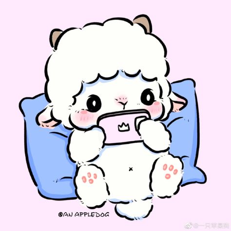 Kawaii Sheep Drawing, Cute Lamb Drawing, Chibi Sheep, Cute Sheep Drawing, Kawaii Goat, Sheep Kawaii, Lamb Drawing, Sheep Drawing, Sheep Cartoon