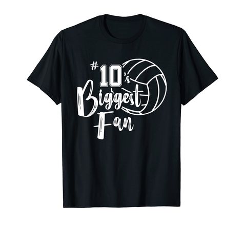 PRICES MAY VARY. Solid colors: 100% Cotton; Heather Grey: 90% Cotton, 10% Polyester; All Other Heathers: 50% Cotton, 50% Polyester Imported Pull On closure Machine Wash Yay Number Ten! Support your favorite volleyball player with the number 10 Biggest Fan t-shirt. Volleyball mom shirt, Volleyball dad shirt, sister, brother, aunt, uncle or grandparent of volleyball player. From PicksPlace. Number 10's Biggest Fan shirt for Volleyball Mom/Volleyball Dad. Support youth volleyball: middle school, ju Youth Volleyball, Volleyball Mom Shirts, Volleyball Tshirts, Volleyball Mom, Basketball Mom, Fan Shirts, Vneck Tshirt Women, Dad To Be Shirts, Mom Dad