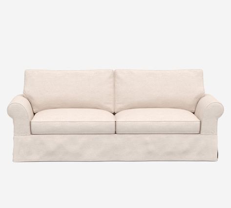 PB Comfort Roll Arm Slipcovered Sleeper Sofa With Memory Foam Mattress | Pottery Barn Julie Jones, Comfort Sofa, Pottery Barn Living Room, Roll Arm Sofa, Twin Sleeper Sofa, Slipcover Sofa, Barn Living, Sofa Ideas, White Sofa