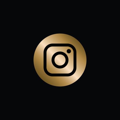 Instagram App Icon Black, Gold Instagram Icon, Instagram Icon Black, Instagram Highlight Cover Black, Gold Instagram Feed, Hilight Instagram, Vintage Labels Printables, Coffee Shop Logo Design, Social Media Icons Vector