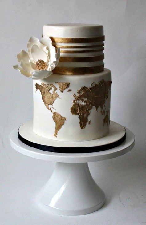 20 Travel Themed Wedding Cakes | SouthBound Bride Journey Theme, Aviation Wedding, Fab Cakes, Travel Cake, Themed Wedding Cakes, Travel Theme Wedding, Travel Theme, Wedding Cake Inspiration, Marriage Ceremony