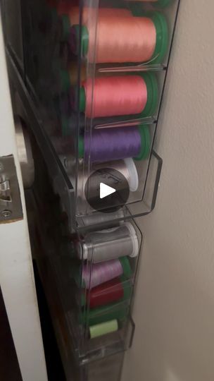 Quilting/sewing room organization | I had lots of comments on another post asking for information about how I stored my threads | Facebook Sewing Thread Storage Ideas, Thread Organization Ideas, Thread Storage Ideas, Sewing Room Organization Ideas, Sewing Thread Storage, Quilt Sewing Room, Room Organization Ideas, Thread Organization, Thread Storage