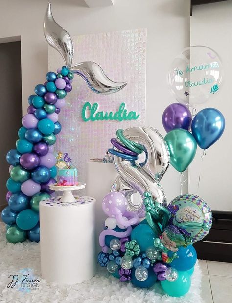 Ariel Birthday Party, Mermaid Birthday Decorations, Mermaid Balloons, Mermaid Birthday Party Decorations, Mermaid Theme Birthday Party, Mermaid Birthday Cakes, Ariel Birthday, Mermaid Party Decorations, Mermaid Theme Party