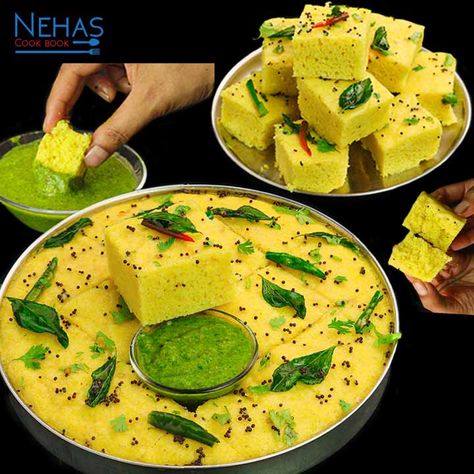 Recipe card for Khatta-meetha dhokla recipe Gujarati Snacks, Dhokla Recipe, Spicy Snacks Recipes, Chana Dal, Breakfast Recipes Indian, Vegetarian Fast Food, Tastemade Recipes, Chaat Recipe, Indian Cooking Recipes