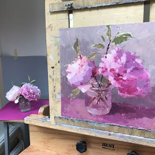 Clare Bowen Artist Clare Bowen, Pink Peonies, Peonies, Oil Painting, Pink