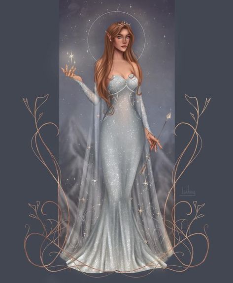 Feyre Crown Acowar, Feyre Archeron Starfall Dress, Acowar High Lords Meeting Feyre Dress, Winter Solstice Acofas Fanart, Feyre Glowing, Acotar Solstice, Feyre Summer Solstice, Acotar Winter Solstice, Feyre Archeron Dress