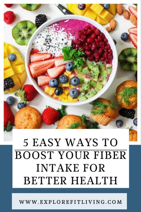 Boost your fiber intake effortlessly! Discover 5 simple ways to add more fiber to your diet for better health and wellness today. Preworkout Snack, Gym Food, Eat Smart, Better Health, Nutrition Tips, Eating Well, Simple Way, Meal Planning, Health And Wellness