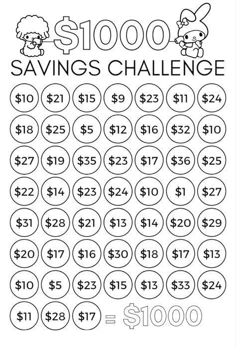 Saving Money Chart, Money Chart, Saving Challenges, Money Saving Techniques, Savings Challenges, Cash Stuffing, Money Savings, Saving Money Budget, Money Hacks