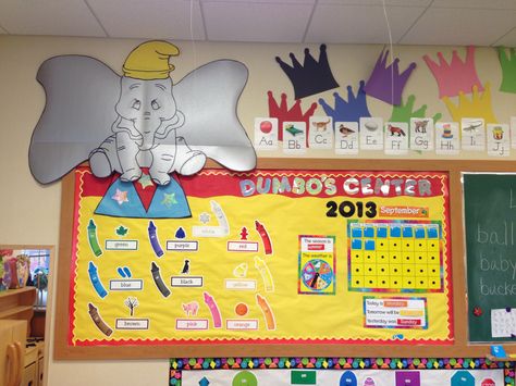 Dumbo's Center Preschool Teaching Ideas, Polka Dot Classroom Theme, Disney Teacher, Circus Classroom, Polka Dot Classroom, Disney Play, Mike And Sulley, Preschool Decor, Disney Classroom