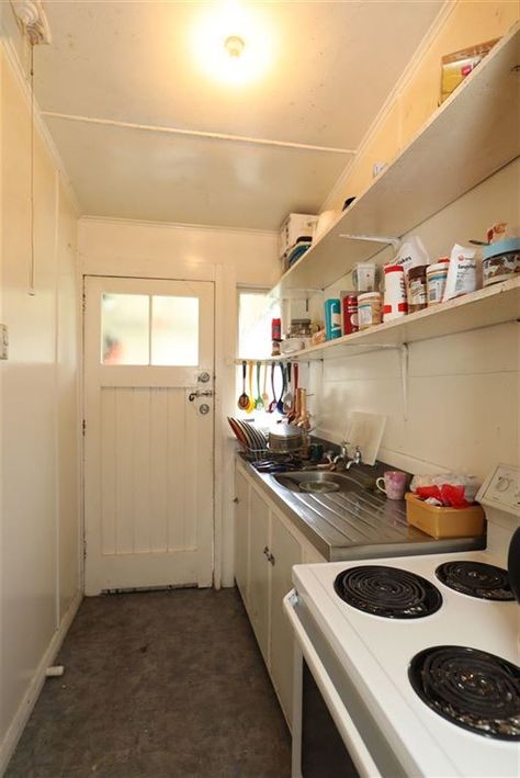 Original kitchen of a NZ Railway Cottage. Innis Free, Railway Cottage, Cottage Ideas, Kiwi, The Kitchen, Building A House, Cottage, House Design, Building