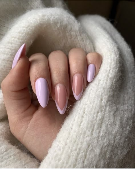 Ongles Gel Violet, Light Purple Nails, Money Nails, Unghie Sfumate, Simple Gel Nails, Blush Nails, Cute Gel Nails, Pink Acrylic Nails, Minimalist Nails