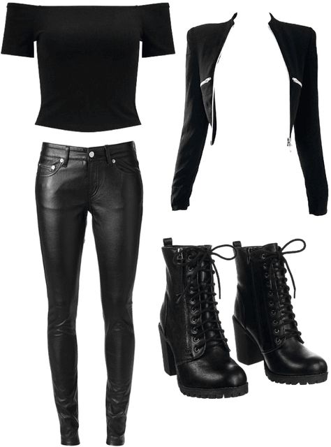 Shadowhunter Outfit, Wednesday Outfit, Cute Outfits With Shorts, Vampire Diaries Outfits, Badass Outfit, Hunter Outfit, Black Jeans Outfit, Trendy Tops For Women, Outfit Maker