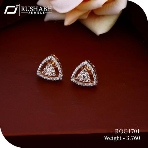 Diamond Pendant And Earring Set, Diamond Earrings Indian Daily Wear, Diamond Tops Studs, 3 Grams Gold Earrings, 3 Grams Gold Earrings Indian, Indian Daily Wear, Real Diamond Pendant Set, Real Diamond Pendant, Diamond Earrings Indian