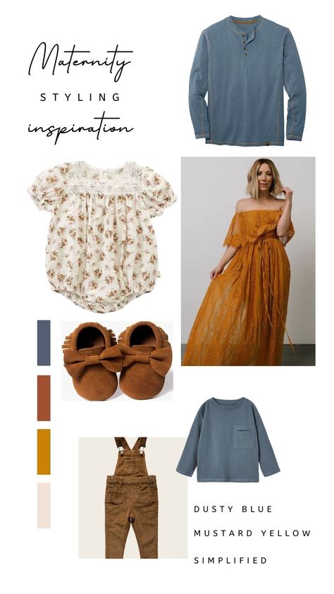 Mauve Outfit, Family Photo Outfits Winter, Fall Family Outfits, Spring Family Pictures, Fall Photo Shoot, Summer Family Pictures, Holiday Outfit Inspiration, Dusty Blue Color, Mustard Yellow Dresses