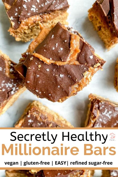 Oat Flour Shortbread, Millionaire Bars, Vegan Salted Caramel, Gf Desserts, Vegan Dessert, Best Vegan Recipes, Freezer Friendly, Oat Flour, Vegan Dessert Recipes