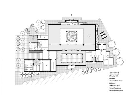 Mosque Layout Plan, Mosque Layout, Jumeirah Mosque, Masjid Design, Mosque Drawing, Arab Architecture, Mosque Design Islamic Architecture, Muslim World, Mosque Design