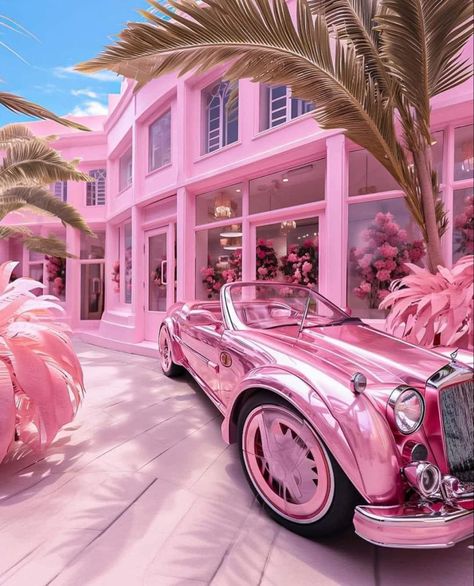 Barbie Aesthetics, Pink Life, Pink Barbie, Pink Home Decor, Pink Car, Pink Themes, Barbie Dream, Barbie House, Barbie Dream House