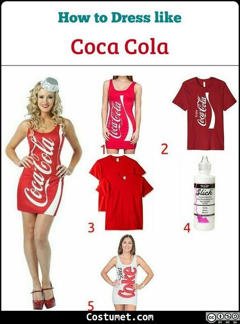 Coca Cola Costume, Coca Cola Dress, Baggy Aesthetic, Drinks Brands, Costume For Halloween, Carbonated Drinks, Cosplay Halloween, Halloween Stuff, Costume Hats