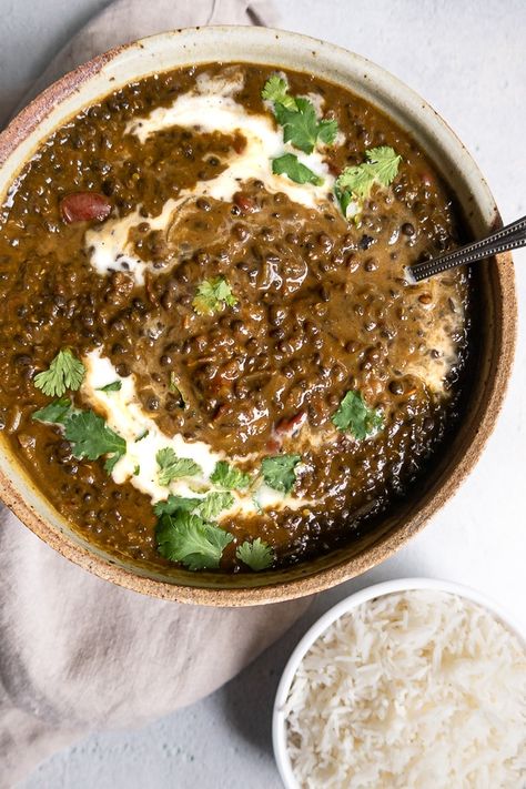 Bean Soup Recipes Healthy, Black Lentil Curry, Bean Soup With Canned Beans, Healthy Bean Soup, Vegan Dal Makhani, Sausage Bean Soup, Bean Soup With Sausage, Vegan Dal, Dahl Recipe