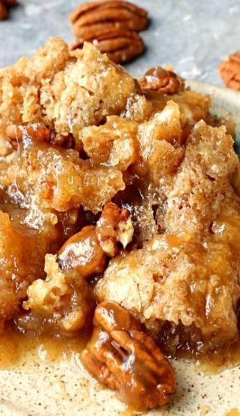 Graham Cracker Crumb Recipes Desserts, Crockpot Pecan Pie Cobbler, Peach Cobbler With Pecans, Pecan Cobbler Recipe Southern Living, Award Winning Pecan Pie, Prune Cobbler, Pecan Cobbler Recipe Easy, Pecan Pie Cobbler Easy, Award Winning Dessert Recipes