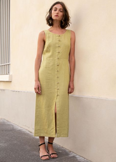 Linen Summer Outfits, Linen Fashion, The Frankie Shop, Paloma Wool, Frankie Shop, Clothes Shop, Kurta Designs, Button Dress, Western Dresses