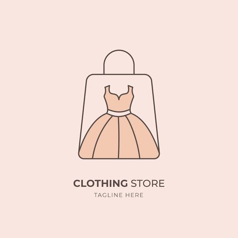 Clothes Logo Ideas, Clothing Logo Design Ideas, Clothing Store Logo Design, Clothes Logo Design, Clothing Store Logo, Store Logo Design, Girly Logo, Clothing Logo Design, Dress Logo