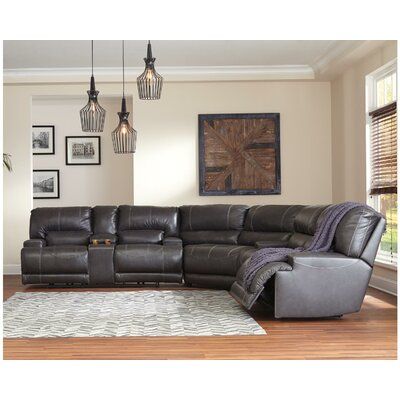 Power Reclining Sectional Sofa, Leather Reclining Sectional, Leather Living Room Furniture, Brown Sectional, Curved Sectional, Sectional Sofa With Recliner, Comfortable Couch, 3 Piece Sectional, Ashley Furniture Homestore