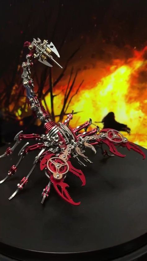 🦂⚙Building mechanical Scorpion King! Take you back to the Zoids. Start it👇 | By Metalkitor | Facebook Mechanical Scorpion, Scorpion King, Create An Animal, Ben 10 Comics, Metal Puzzles, Metal Toys, 3d Metal, Flower Wall, Scorpion