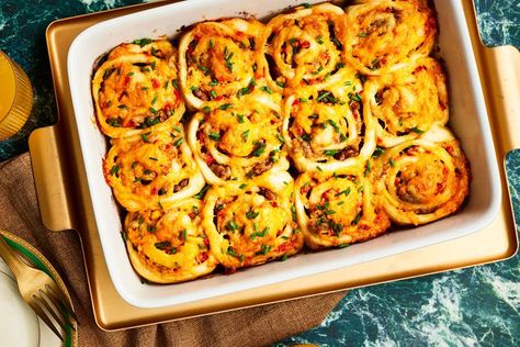 Southern Living Recipes, Sausage Rolls Recipe, Pimiento Cheese, Sausage Pizza, Cheese Sausage, Pimento Cheese, Sausage Rolls, Christmas Breakfast, Glass Baking Dish