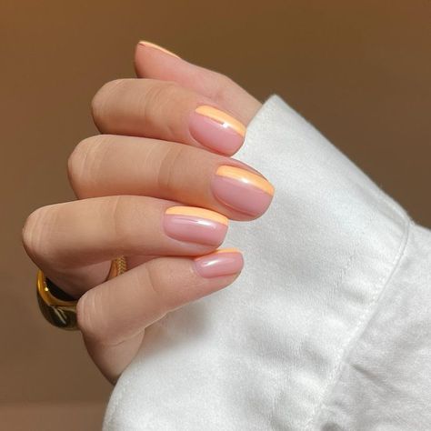 Peach Nail Ideas, Nail Cuff, Peach Girl, Unique Nail Art, Ombre Manicure, Statement Nail, Art To Make, Peach Nails, Girl Nails