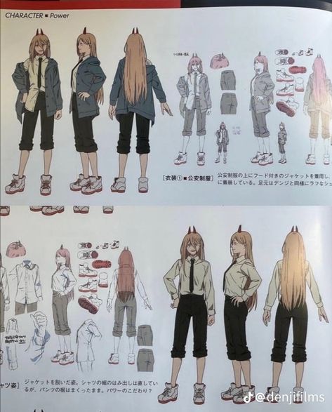 Power Character Sheet, Animation Model Sheets, Manga Character Sheet, Ink Swatches, Character Reference Sheet, Character Model Sheet, Model Sheet, Character Poses, Art Style Inspiration