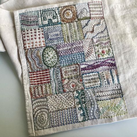 Dropcloth Samplers, Embroidery Journals, Doodle Stitch, Mindful Stitching, January Days, Embroidery Journal, Stitch Journal, Embroidered Textiles, Boro Sashiko