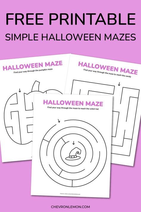 Free printable Halloween mazes Halloween Maze, Halloween Themed Activities, Printable Mazes, Free Printable Halloween, Printable Games For Kids, Mazes For Kids, Easter Activities For Kids, Free Printable Wall Art, Halloween Activities For Kids