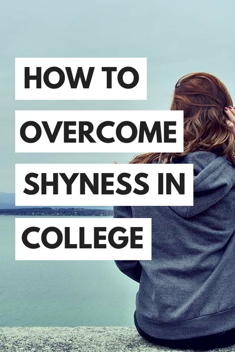 Learn how to be more confident and overcome shyness in college! Make Friends In College, Overcome Shyness, How To Overcome Shyness, College Success, College Survival, College Organization, College Advice, College Tips, College Classes