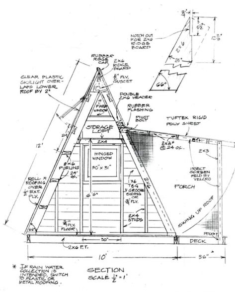 How to Build This A-Frame Cabin That Will Pay for Itself | Hipcamp Journal - Stories for Campers and our Hosts Diy A Frame Cabin, A Frame Cabin Plans, Casa Hobbit, A Frame Cabins, A Frame House Plans, Frame Cabin, Upcycle Ideas, Shed Plan, Tiny Cabins