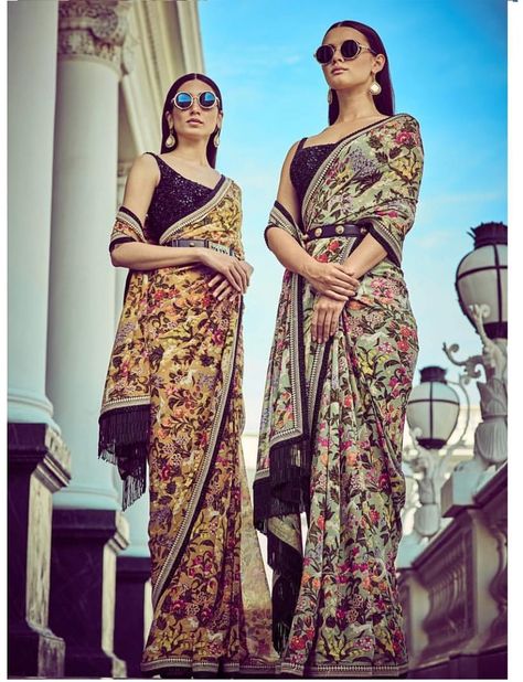 Sabyasachi Sarees Price, Sabyasachi Belt, Sabyasachi Saree, Latest Saree Trends, Sabyasachi Sarees, Golden Border, Latest Saree, Plain Saree, Black Plain