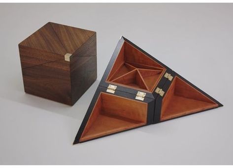 Triangle Box Pear Wood, Jewelry Box Diy, Diy Holz, Teds Woodworking, Cool Ideas, Into The Woods, Diy Box, Handmade Furniture, Woodworking Tips