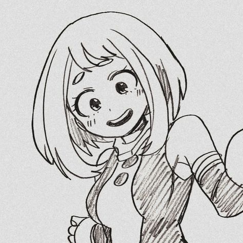 Uraraka Sketch, Uraraka Drawing, Ochako Uraraka Manga, Uraraka Manga, Mha Sketches, Mha Icons, Ochaco Uraraka, Manga Japan, Ochako Uraraka