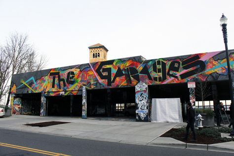 Graffiti Garages | Atlas Obscura Graffiti Garage, Courage Tattoos, Seen Graffiti, Cinder Block Walls, Graffiti Artists, Garage Bike, Sea Can, St Marys, Tacoma Washington