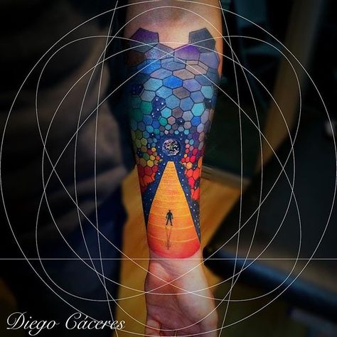 @diegotattoos Muse Band Tattoo, Band Tattoo Ideas, Tattoo Universe, Secret Tattoo, Ufo Tattoo, Muse Band, Best Tattoo Ever, Universe Tattoo, Spiritual Tattoos