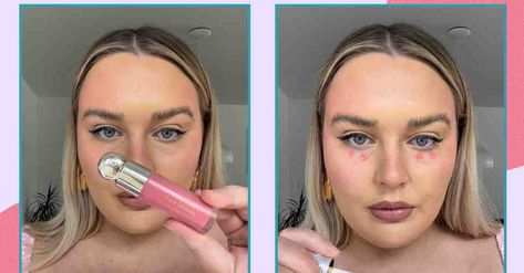 TikTok Trials: Does the viral under-eye blush hack actually work? - NewsBreak Blusher Under Eyes, Blush Under Eyes, Blush Trend, Full Coverage Concealer, Doll Makeup, Peach Blush, Under Eye Bags, Shania Twain, Hair Removal Cream